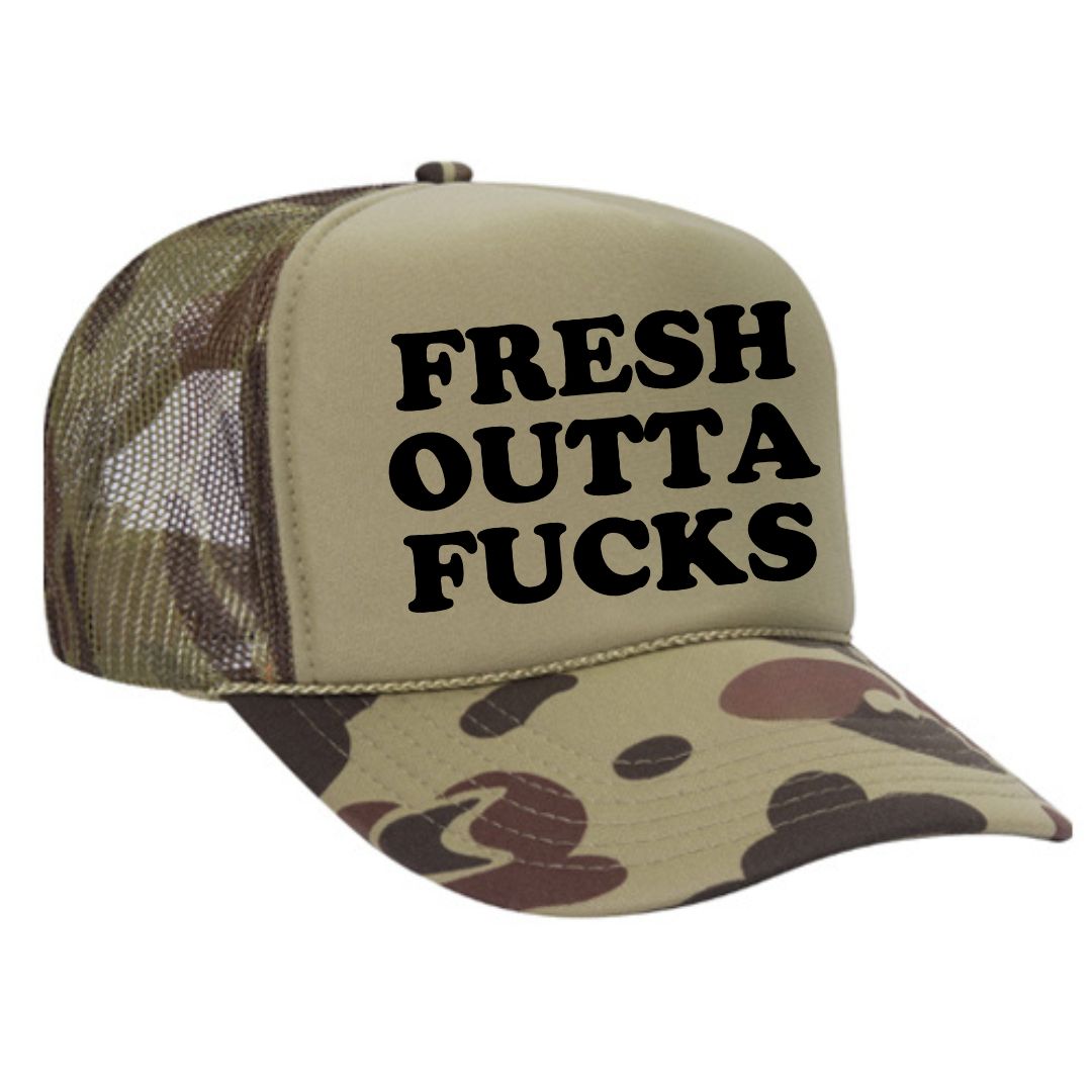 Fresh Outta Fucks Trucker Hat