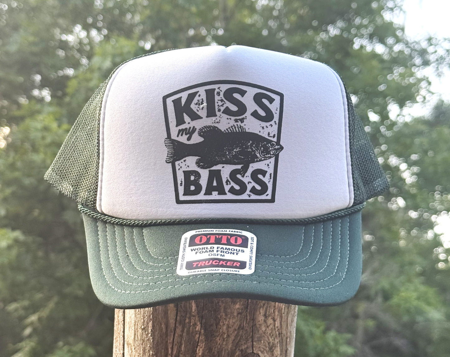 Kiss My Bass Trucker Hat