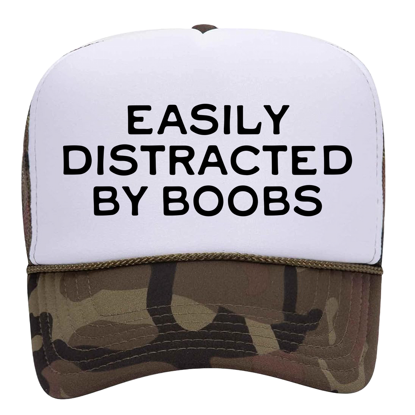 Easily Distracted By Boobs Trucker Hat