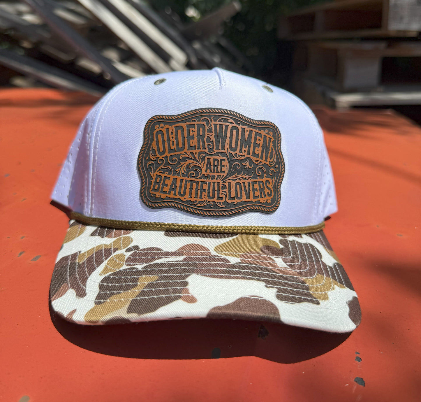 Older Women Are Beautiful Lovers Patch Hat