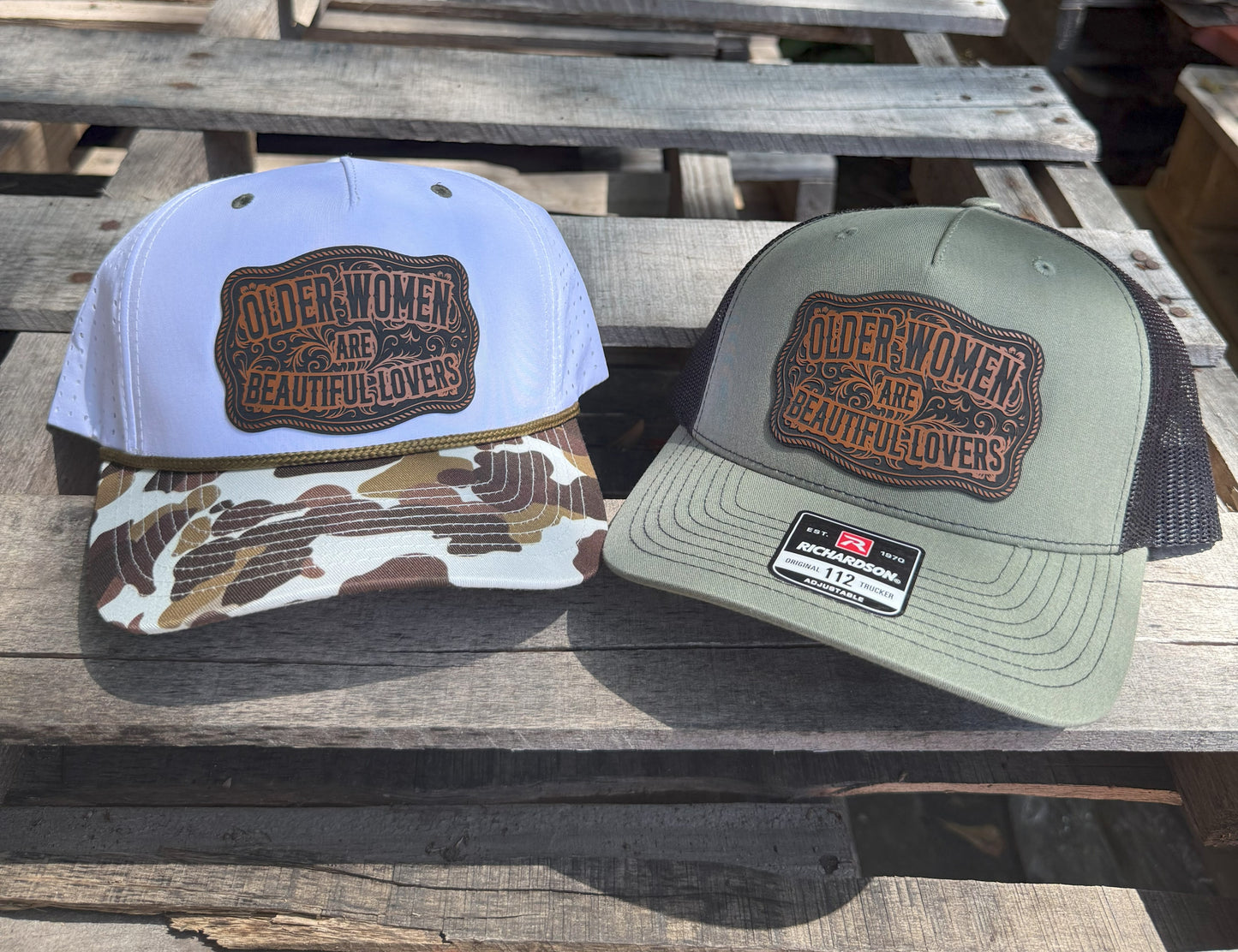 Older Women Are Beautiful Lovers Patch Hat