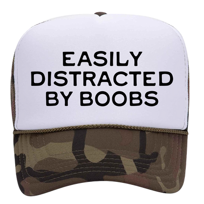 Easily Distracted By Boobs Trucker Hat
